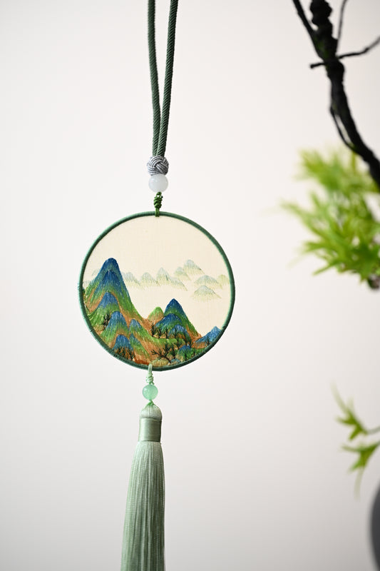 雙面繡掛飾-千里江山