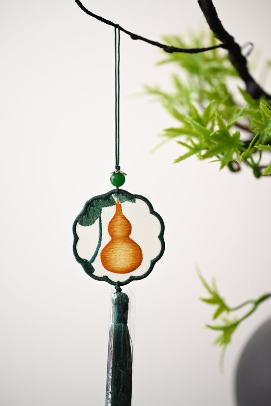 迷你雙面繡掛飾-葫蘆