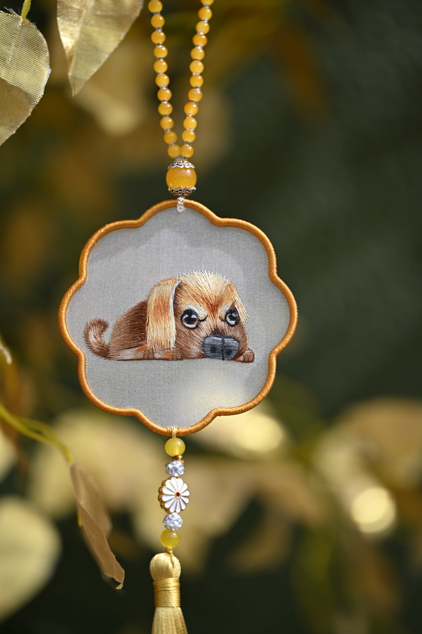 雙面繡掛飾-十二生肖-狗