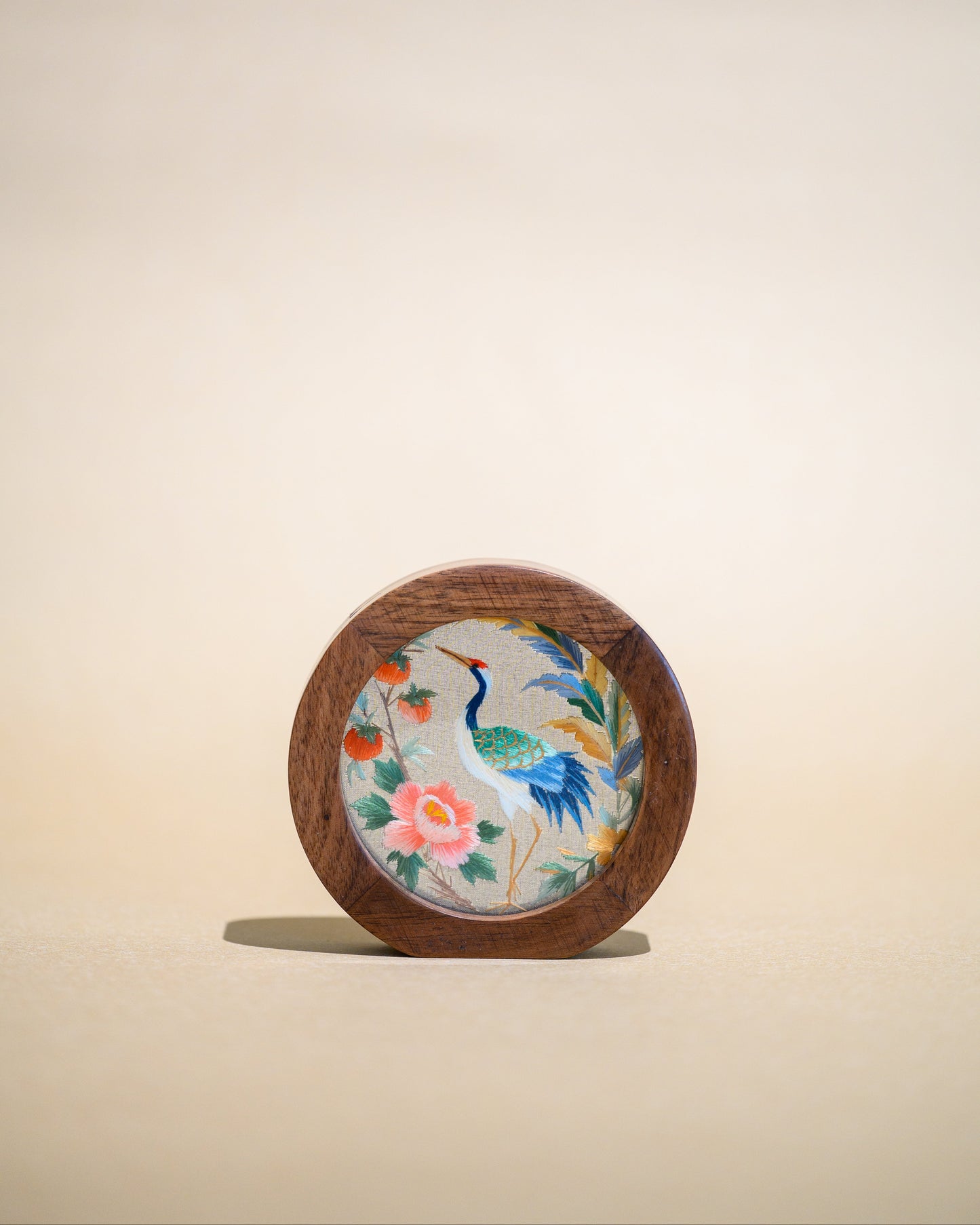 迷你雙面繡擺件-仙鶴