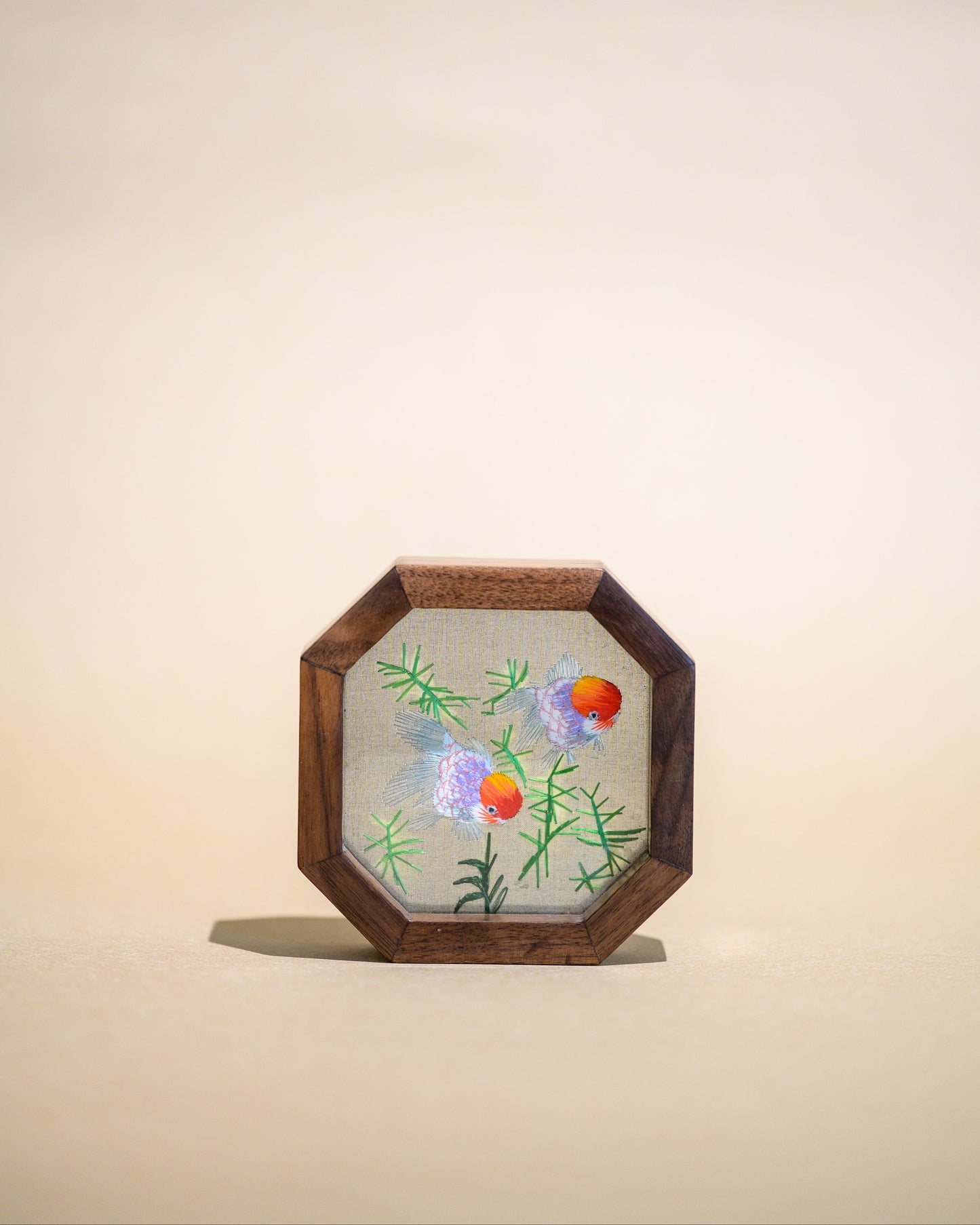 迷你雙面繡擺件-金魚