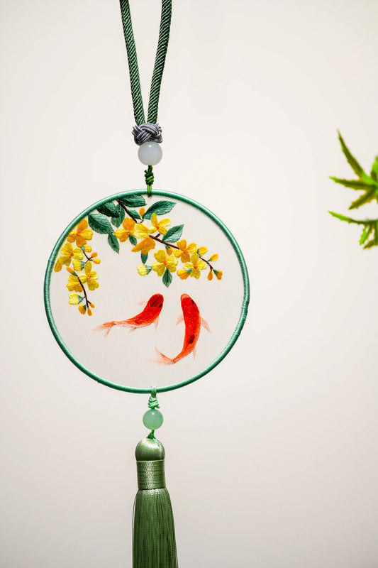 雙面繡掛飾-紅錦鯉