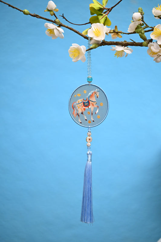 雙面繡掛飾-白馬