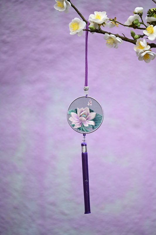 雙面繡掛飾-睡蓮