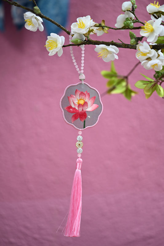 雙面繡掛飾-蓮花