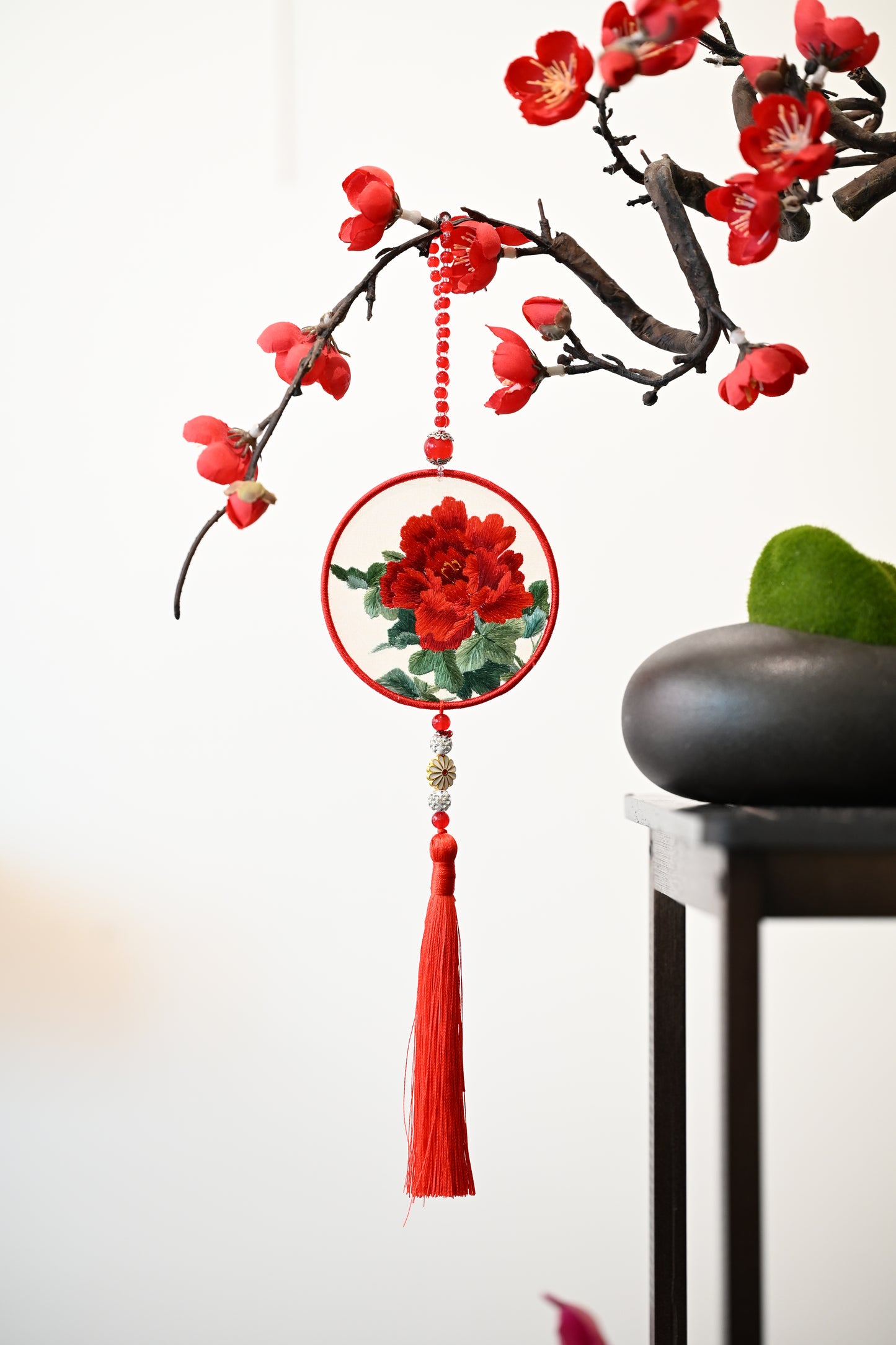 雙面繡掛飾-牡丹