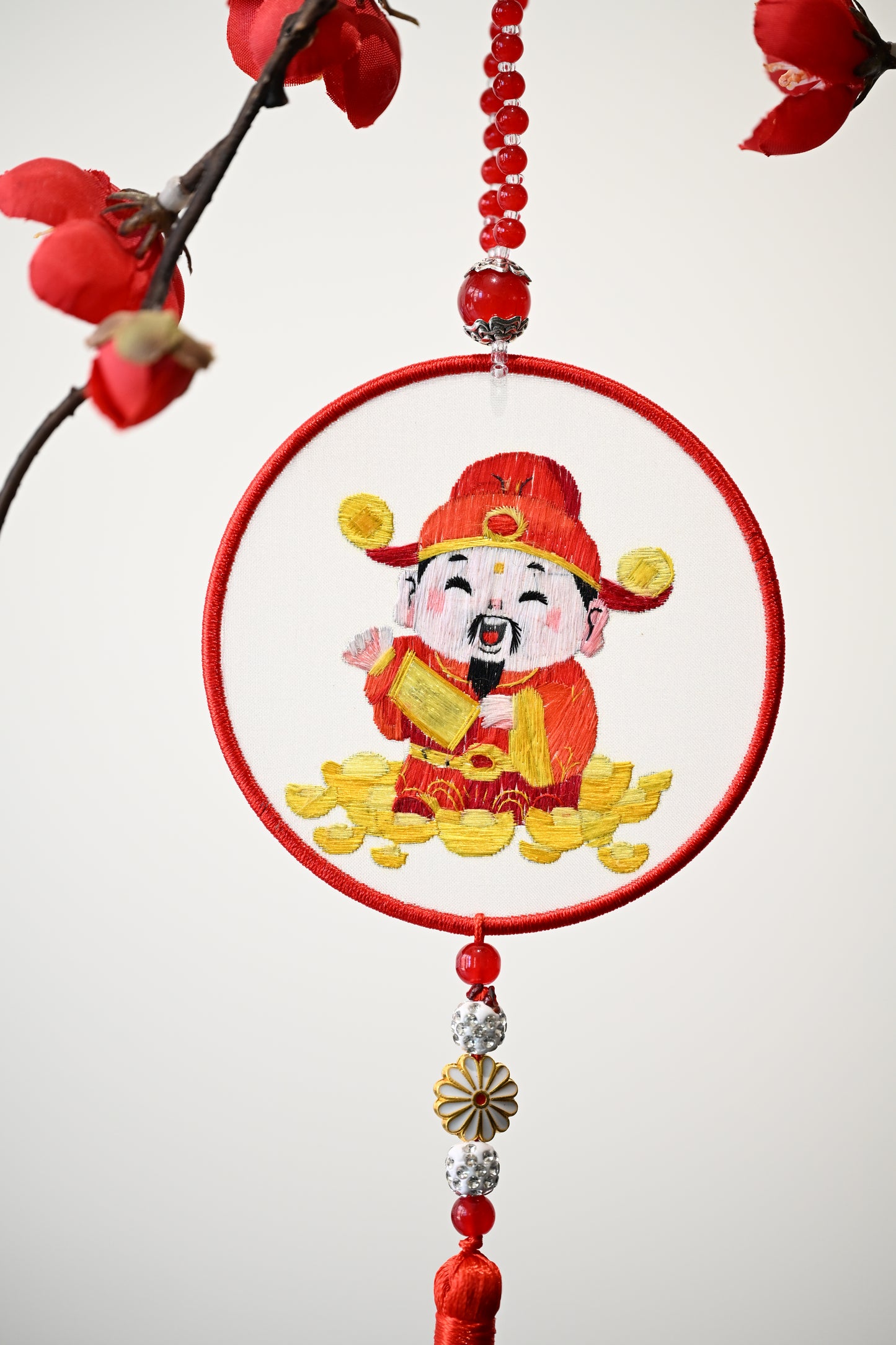 雙面繡掛飾-小財神