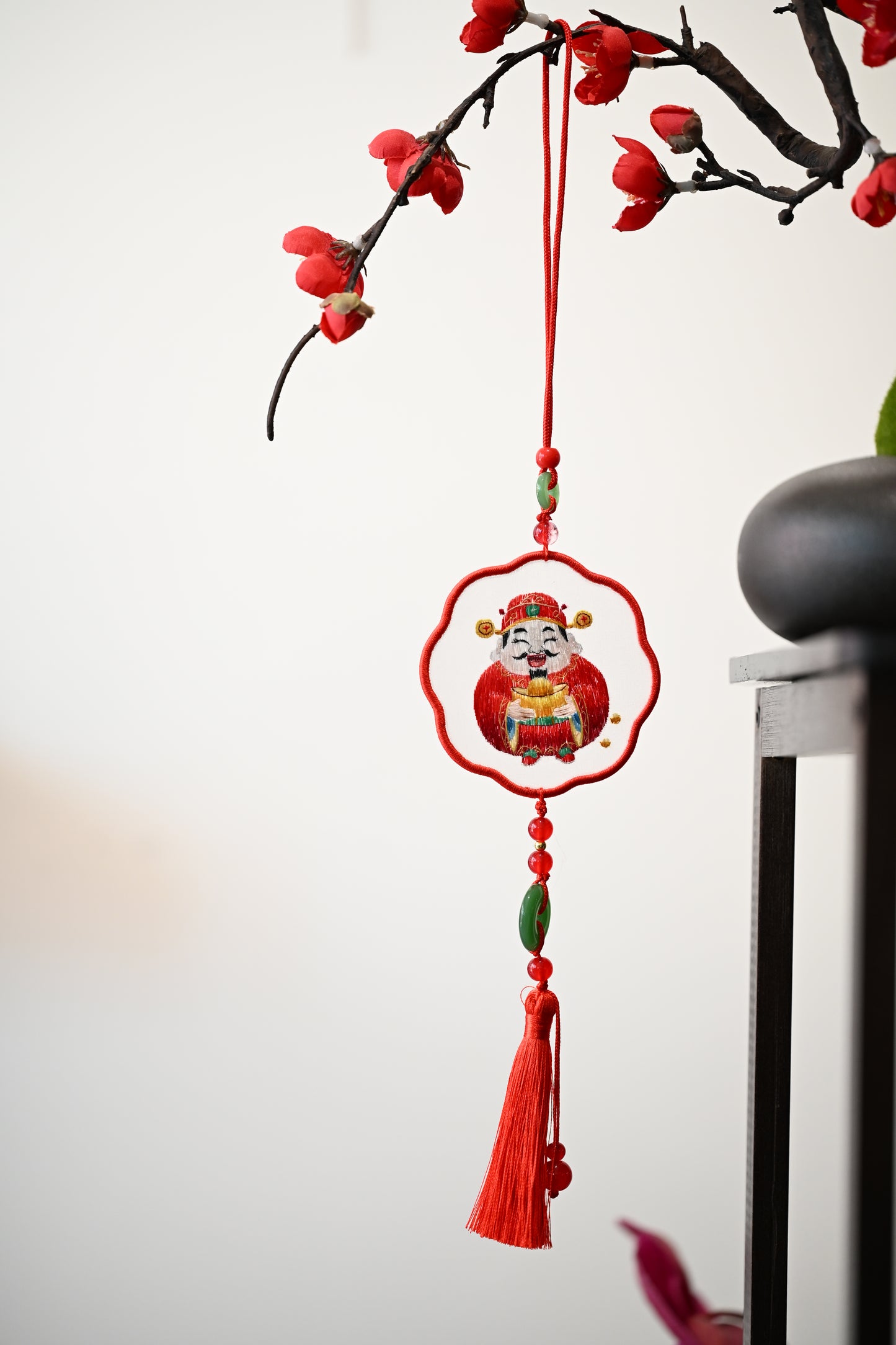 雙面繡掛飾-小財神