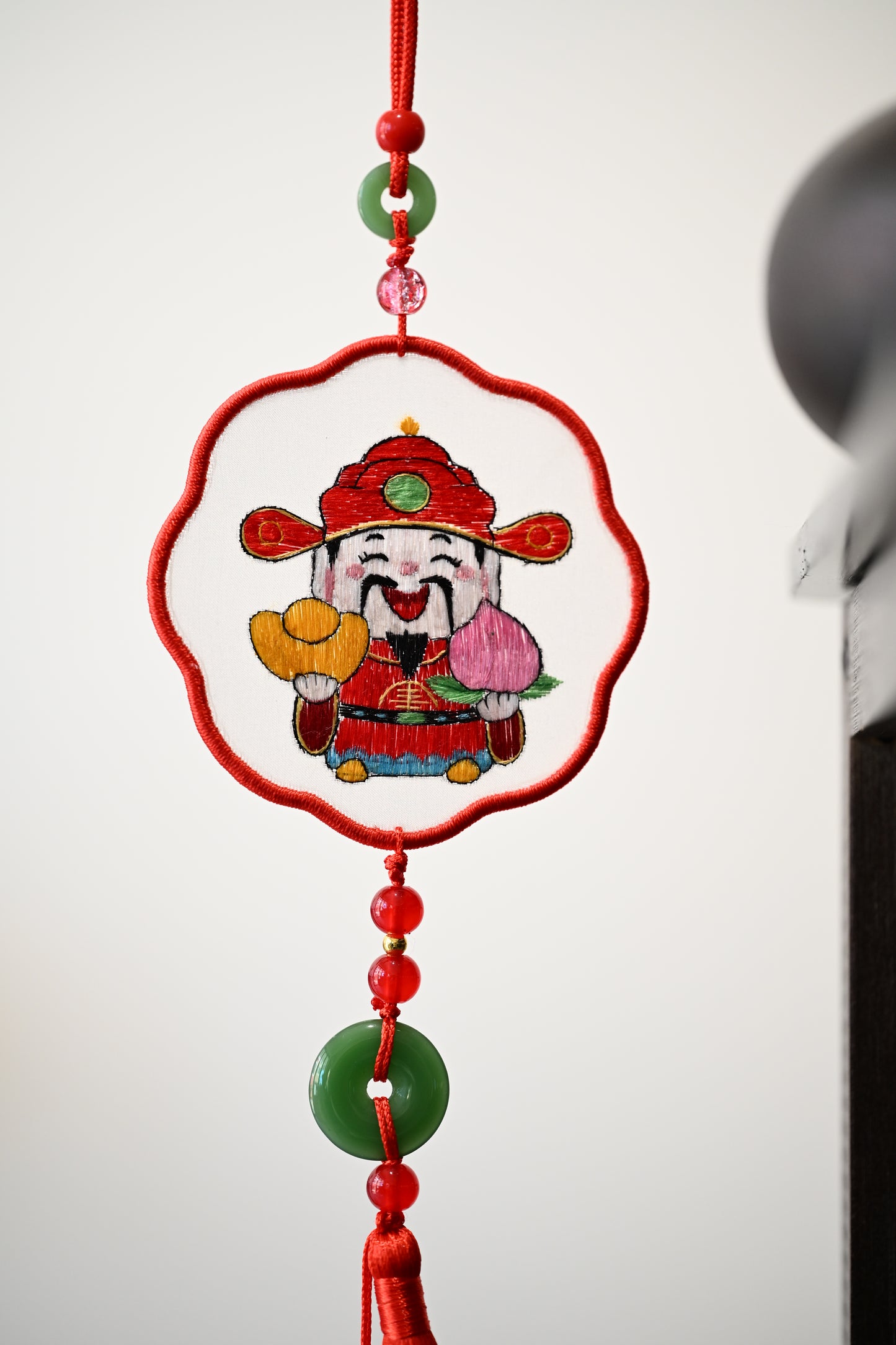 雙面繡掛飾-小財神