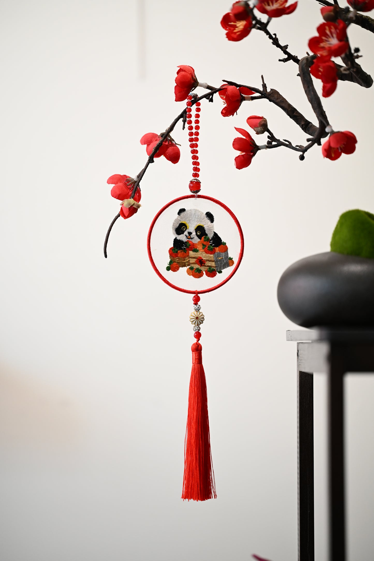 雙面繡掛飾-熊貓