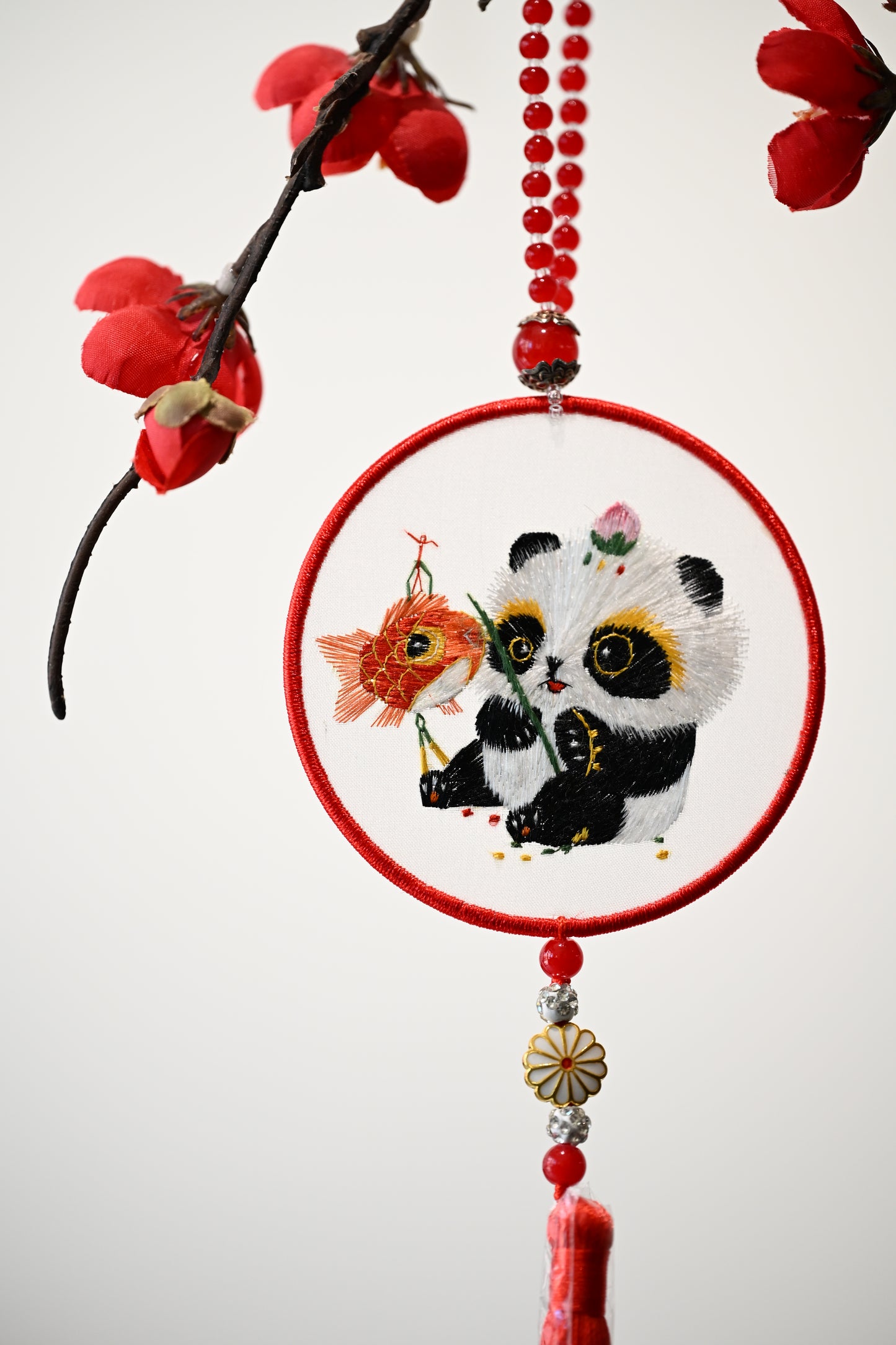 雙面繡掛飾-熊貓