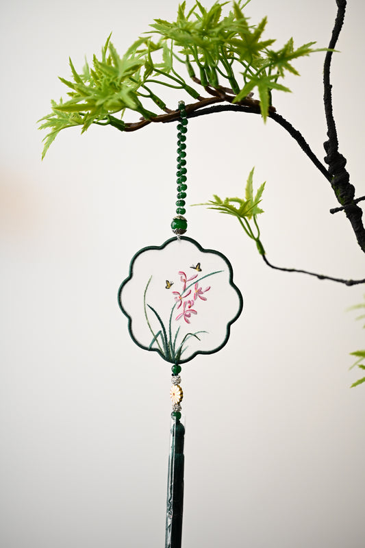 雙面繡掛飾-蘭花