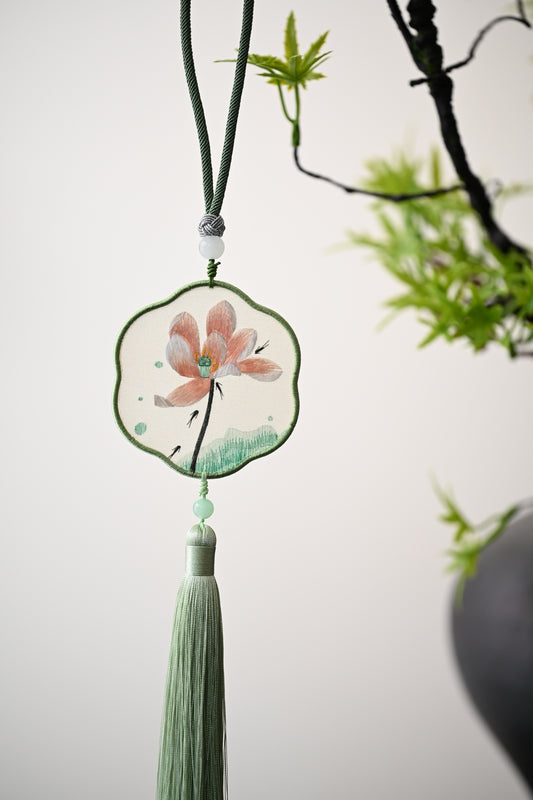 雙面繡掛飾-蓮花