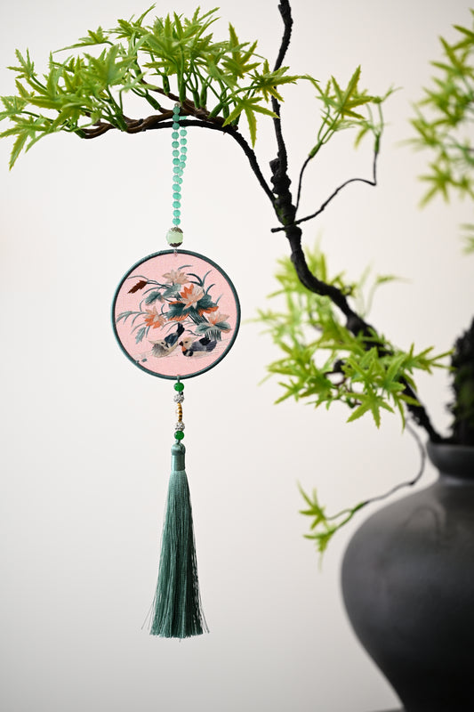 雙面繡掛飾-鴛鴦戲水