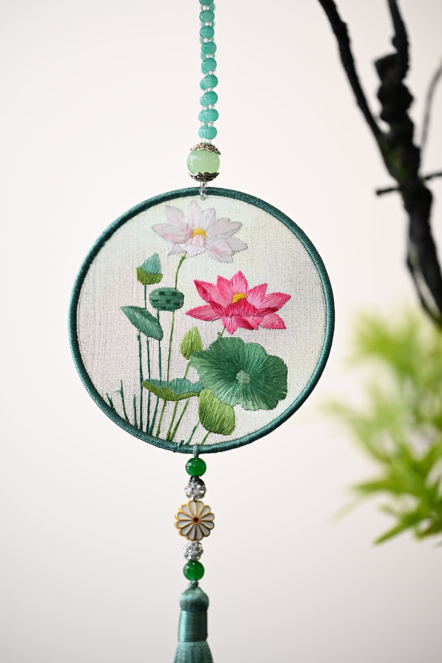雙面繡掛飾-蓮花