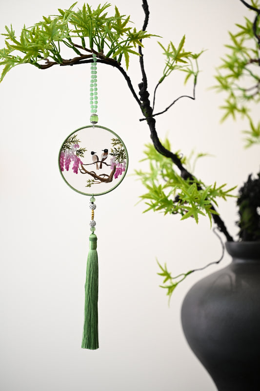 雙面繡掛飾-紫藤