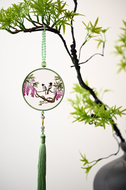 雙面繡掛飾-紫藤