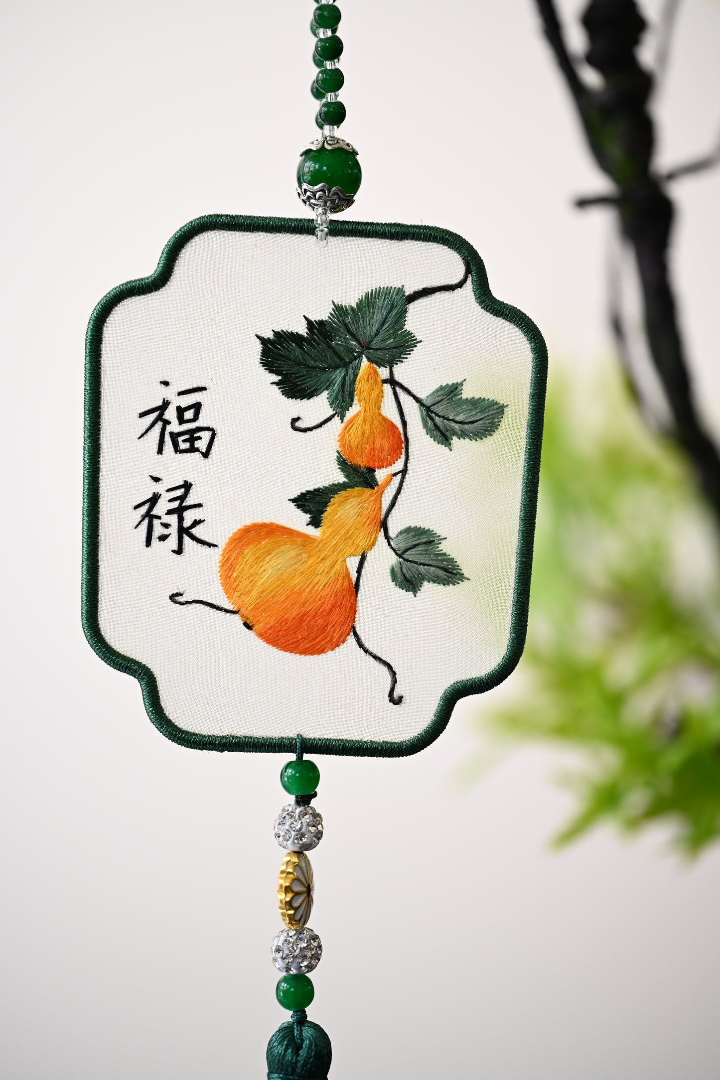 雙面繡掛飾-福祿雙全