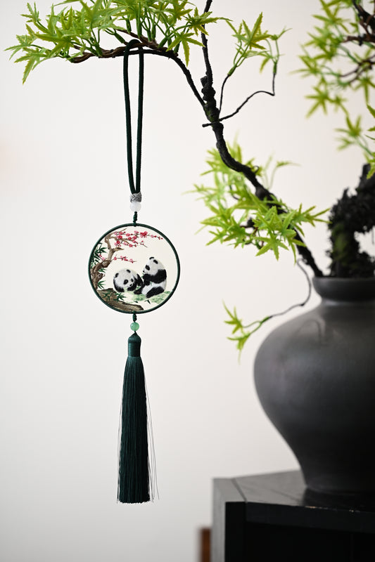 雙面繡掛飾-熊貓