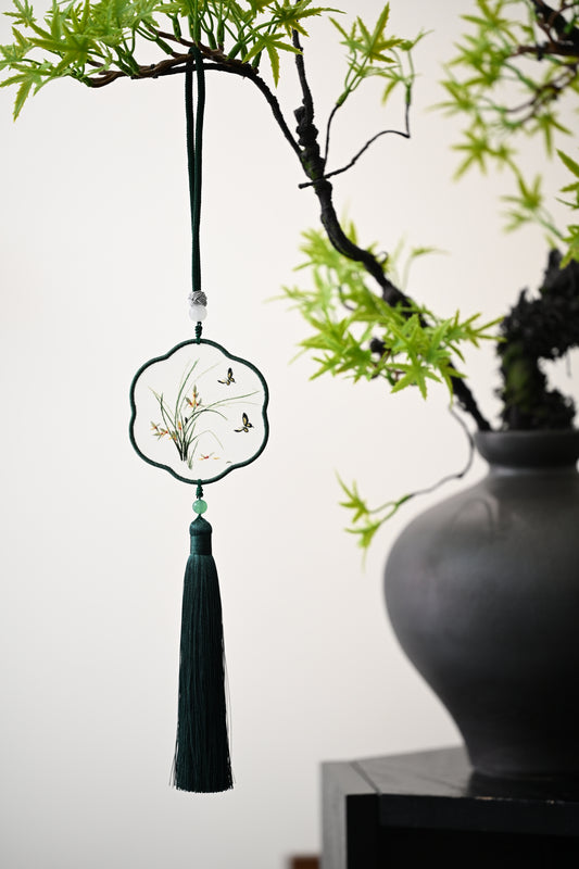 雙面繡掛飾-蘭花