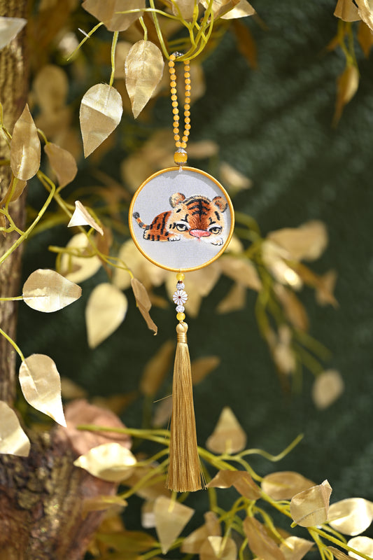 雙面繡掛飾-十二生肖-虎