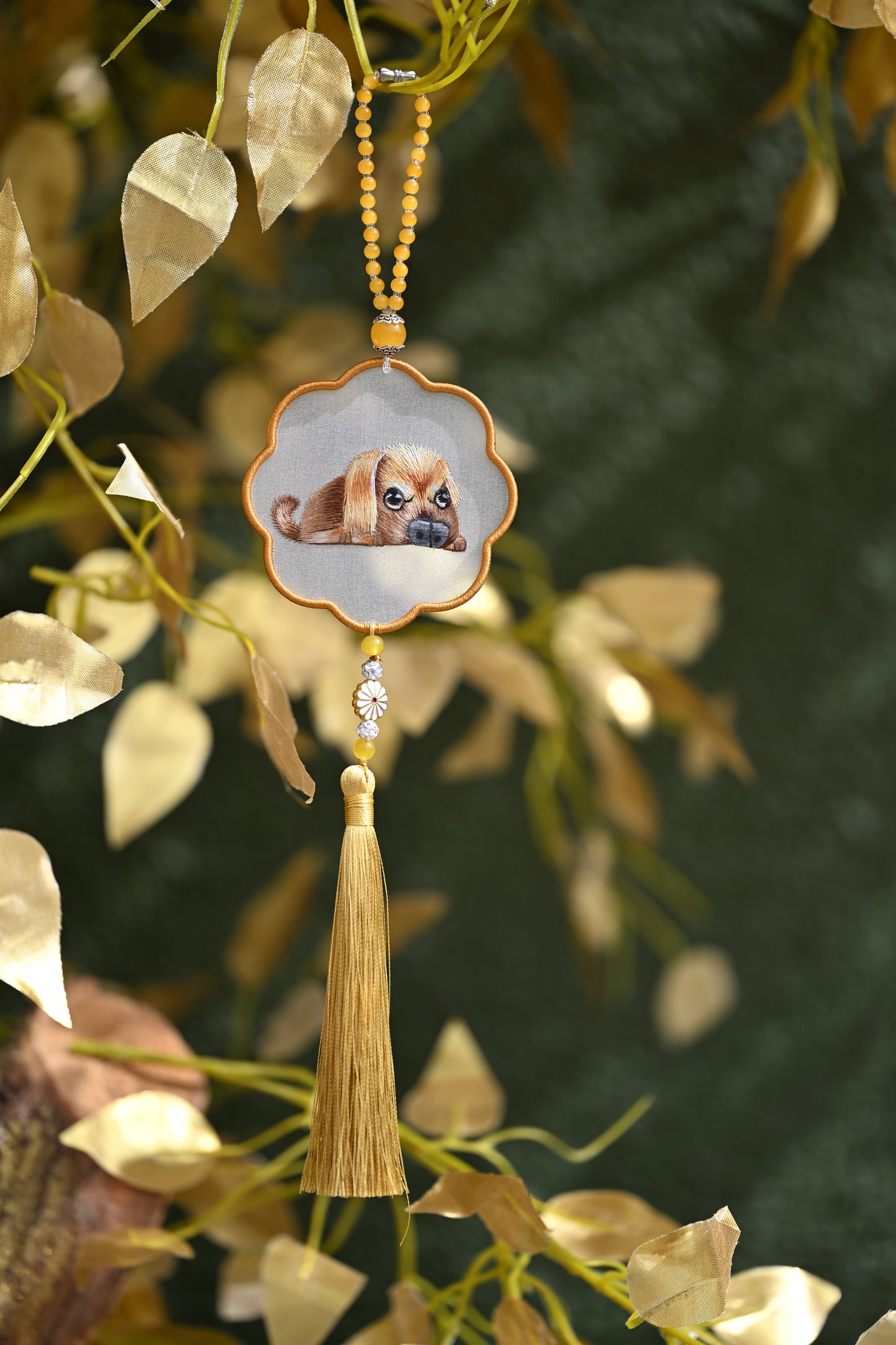 雙面繡掛飾-十二生肖-狗