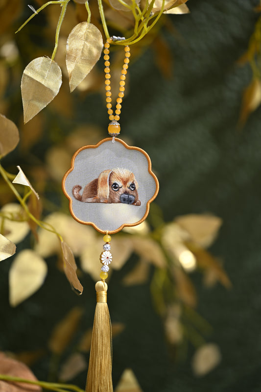 雙面繡掛飾-十二生肖-狗