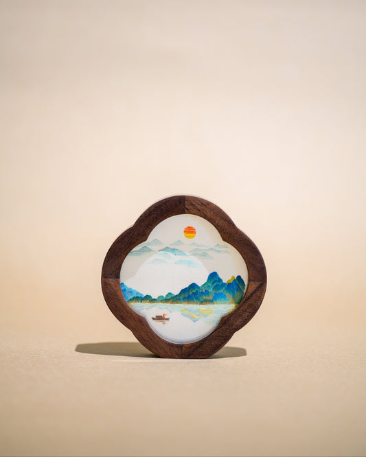 迷你雙面繡擺件-千里江山圖