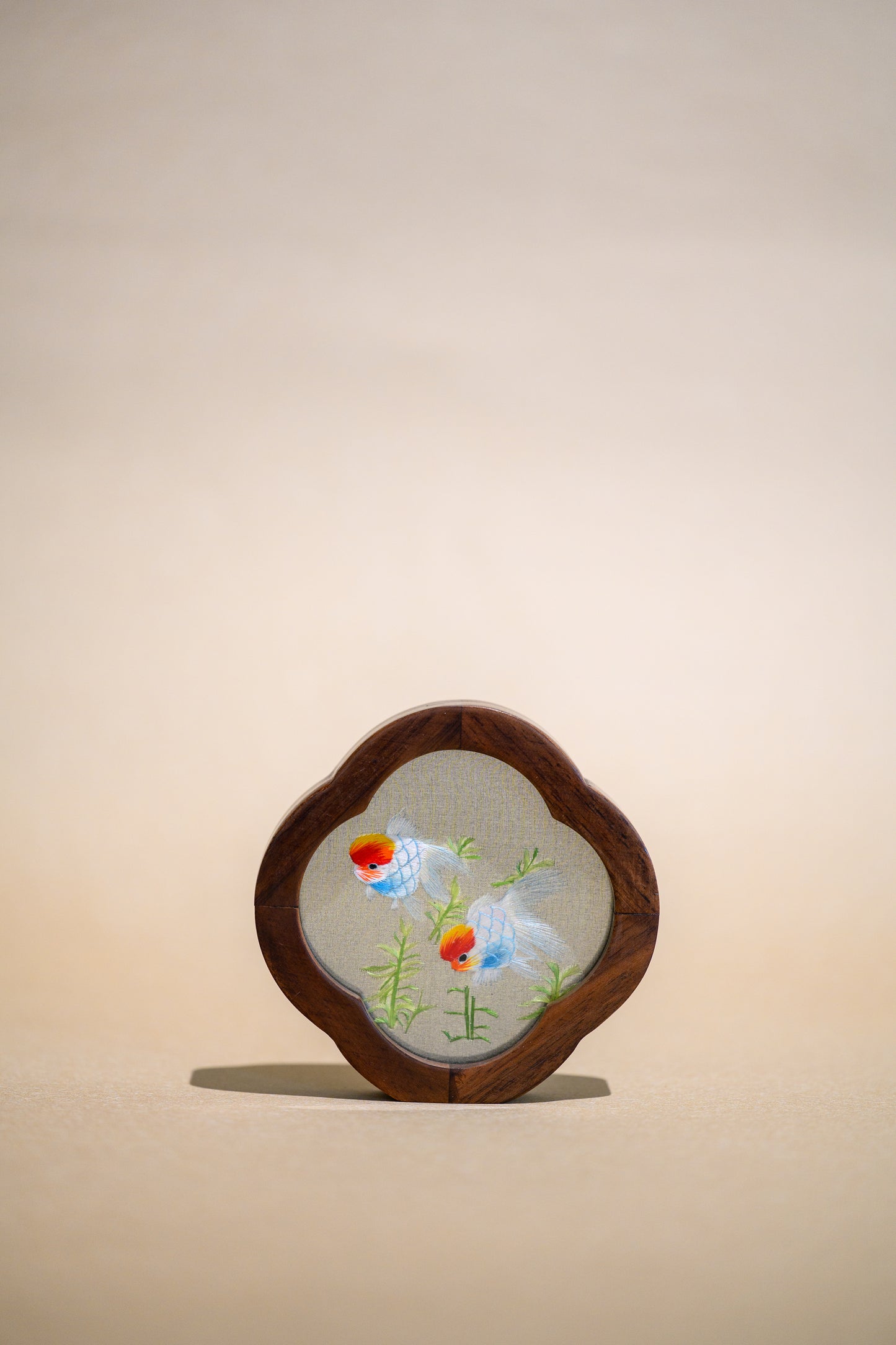 迷你雙面繡擺件-金魚