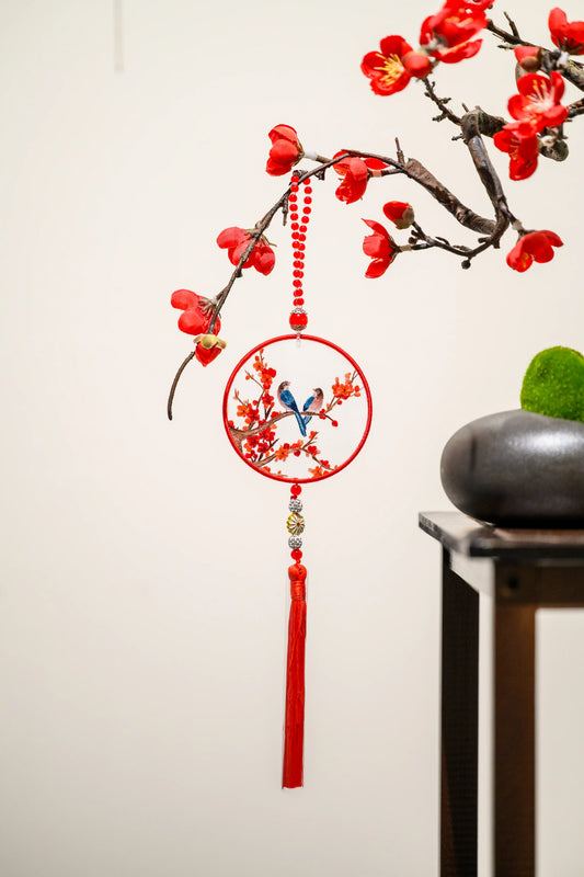 雙面繡掛飾-喜上眉梢