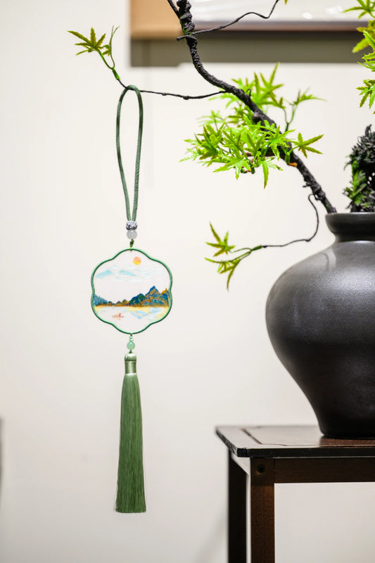 雙面繡掛飾-千里江山圖