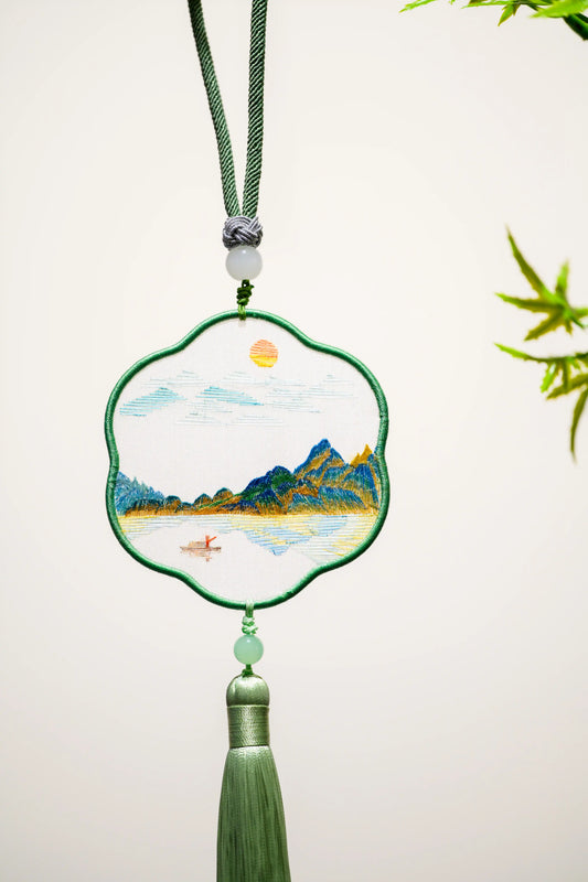 雙面繡掛飾-千里江山圖