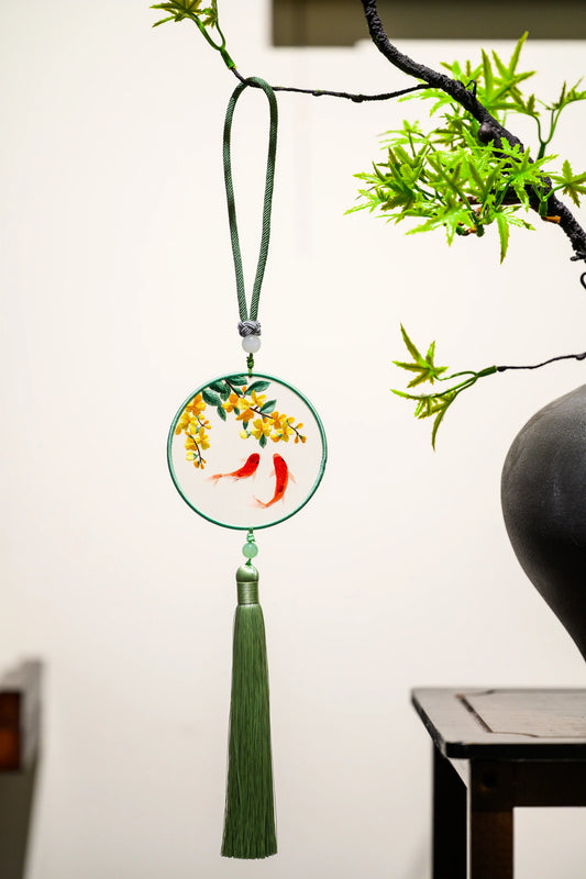 雙面繡掛飾-紅錦鯉