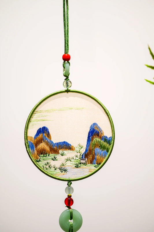 雙面繡掛飾-千里江山圖